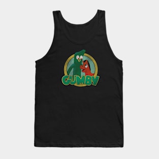 Retro Green Character and Pony Faded Tank Top